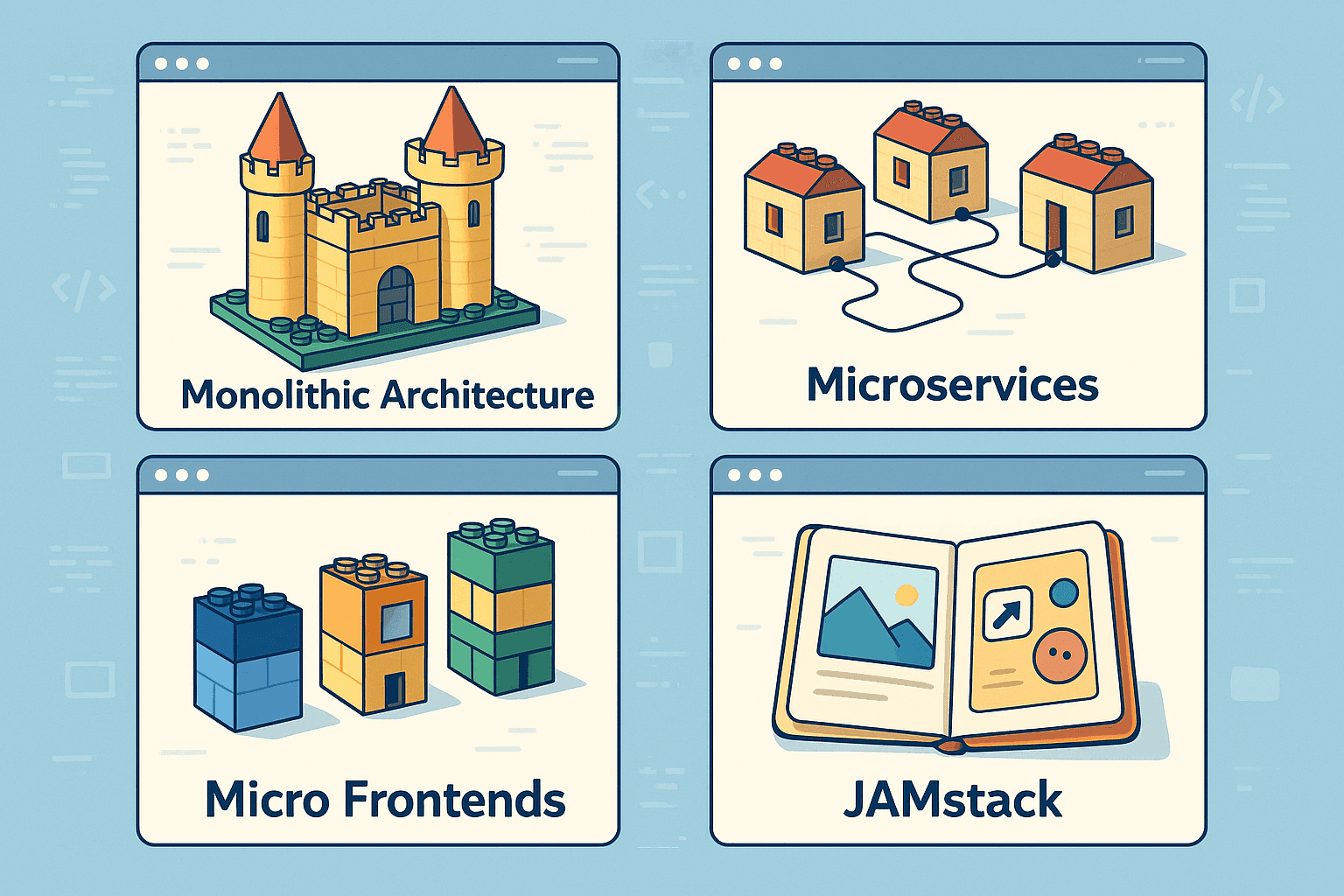 Front-End Architecture: Monolithic vs. Micro Frontends vs. JAMstack